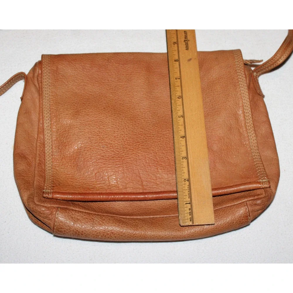 VTG Emily Ann of Boca Raton women's handbag purse brown leather with‎ flap India